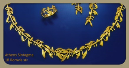 Γυναικείο κολιέ με φυλλα ελιας